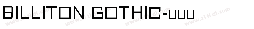 Billiton Gothic字体转换